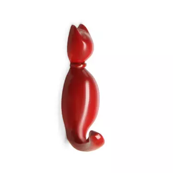 Крючок мебельный CAPPIO CAT, однорожковый, цвет красный