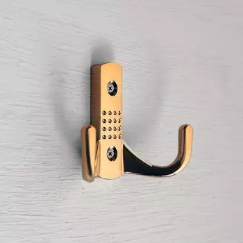 Крючок мебельный CAPPIO BOBOLINK, двухрожковый, цвет золото