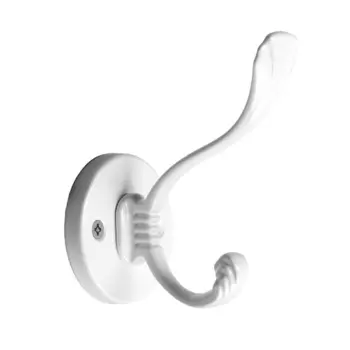 Крючок мебельный CAPPIO GRACE, двухрожковый, цвет белый