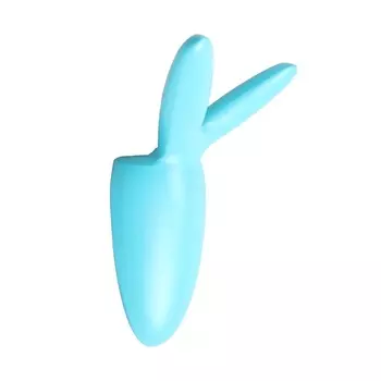 Крючок мебельный CAPPIO RABBIT, двухрожковый, цвет голубой