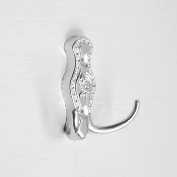 Крючок мебельный ТУНДРА TKD023, двухрожковый, хром