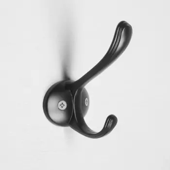 Крючок мебельный CAPPIO ARTURO, двухрожковый, цвет черный