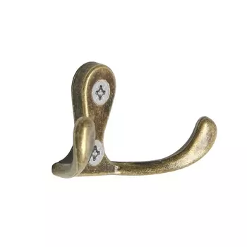 Крючок мебельный ТУНДРА TKd=003, двухрожковый, бронза, 8 шт. TMP