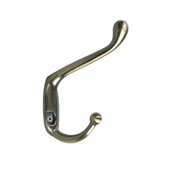 Крючок мебельный ТУНДРА TKd=015, двухрожковый, бронза, 4 шт. TMP