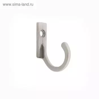 Крючок мебельный ТУНДРА TKO015, однорожковый, никель, 1000 шт.