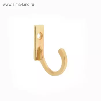 Крючок мебельный ТУНДРА TKO015, однорожковый, золото, 1000 шт.