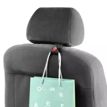 Крючок на подголовник "Клубника", черный