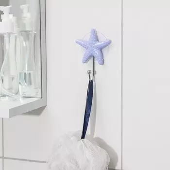 Крючок на вакуумной присоске «Морская звезда», цвет МИКC