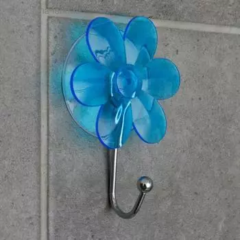 Крючок на вакуумной присоске «Ромашка», цвет МИКС