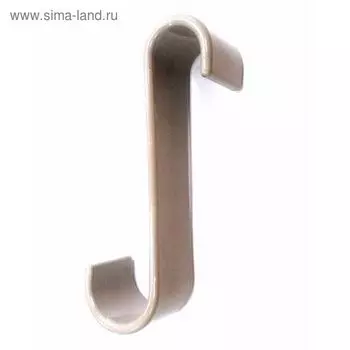 Крючок надверный S- образный, цвет серый