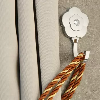 Крючок однорожковый для штор CAPPIO KC117, цвет хром, 2 шт.