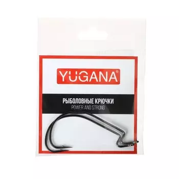 Крючки офсетные YUGANA Wide range worm, № 5/0, 2 шт.