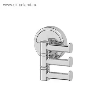 Крючок поворотный тройной, хром, FBS