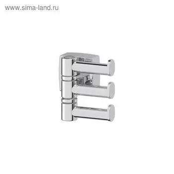 Крючок поворотный тройной, хром, FBS