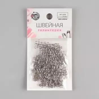 Крючок пришивной №0, 10 6 мм, 100 шт, цвет серебряный