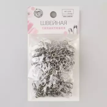Крючок пришивной №4, 21 13 мм, 100 шт, цвет серебряный