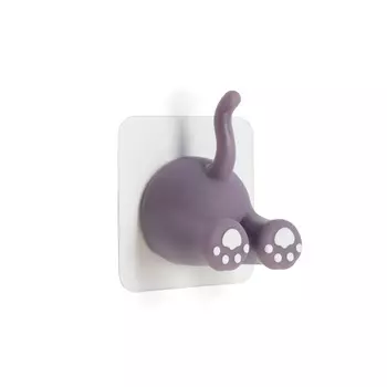 Крючок самоклеящийся CAPPIO MUMURING, однорожковый, цвет фиолетовый