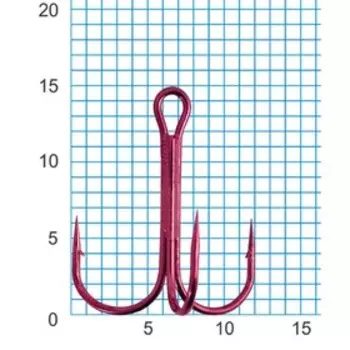 Крючок тройной SIWEIDA "SCORPION" TREBLE №10RED (30шт.)