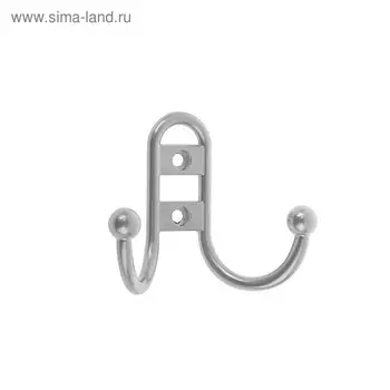 Крючок-вешалка №13, цвет хром, 100 шт