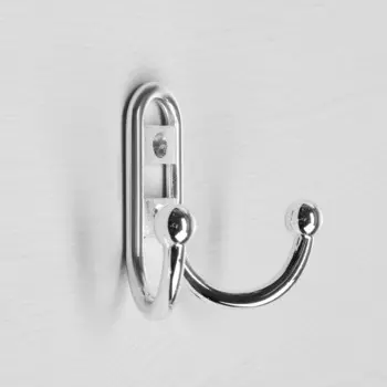 Крючок-вешалка №13, хром глянец, 100 шт.