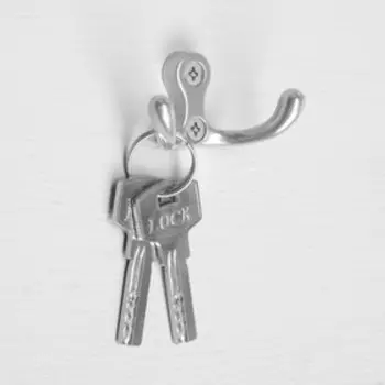 Крючок-вешалка №15, цвет хром, 100 шт.