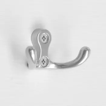 Крючок-вешалка №15, цвет хром, 100 шт.