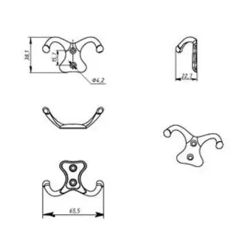 Крючок-вешалка №21, покрытие полимер