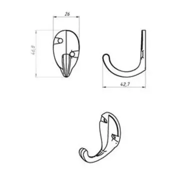 Крючок-вешалка №22, покрытие полимер