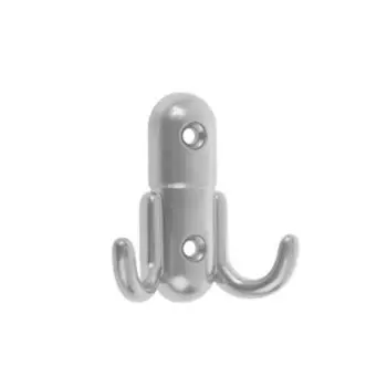 Крючок- вешалка №8, двухрожковый, цвет хром