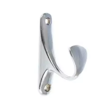Крючок-вешалка KM1005CP однорожковый хром, индивидуальная упаковка