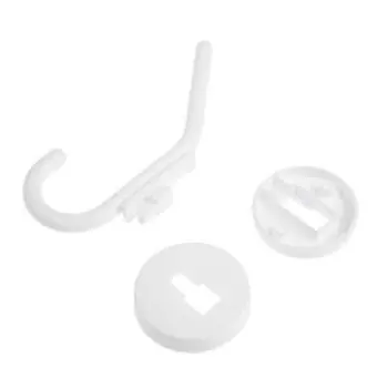 Крючок-вешалка, однорожковый, белый, 50 шт.