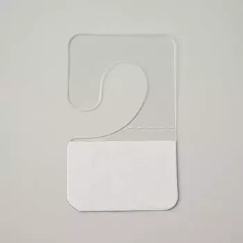 Крючок-вешалка самоклеящийся 2,54 см (фасовка 100 шт.), цвет прозрачный