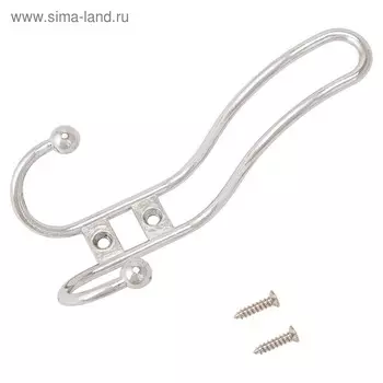 Крючок-вешалка "СТАНДАРТ" 208 A C ЕВРОПАКЕТ, цвет хром