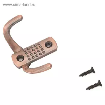 Крючок-вешалка "СТАНДАРТ" 212 B AC, ЕВРОПАКЕТ, цвет античная медь