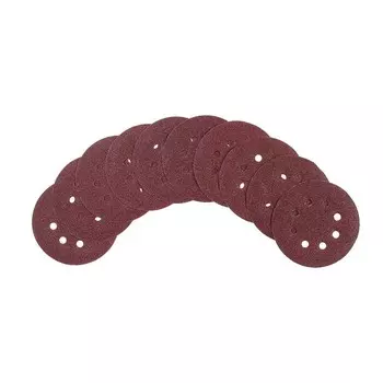 Круг абразивный шлифовальный под «липучку» ТУНДРА, перфорированный, 125 мм, Р60, 10 шт.