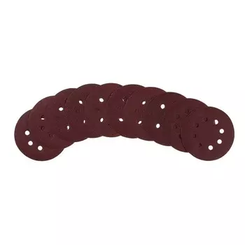 Круг абразивный шлифовальный под «липучку» ТУНДРА, перфорированный, 125 мм, Р80, 10 шт.