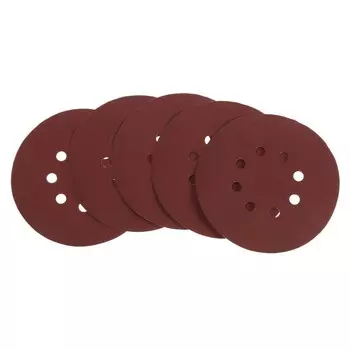 Круг абразивный шлифовальный под "липучку" ТУНДРА, перфорированный, 150 мм, Р1500, 5 шт.