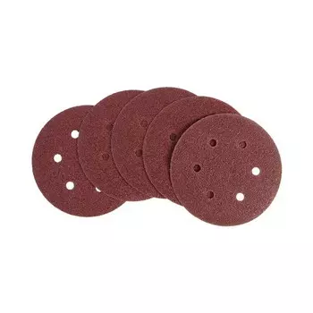 Круг абразивный шлифовальный под «липучку» ТУНДРА, перфорированный, 150 мм, Р40, 5 шт.