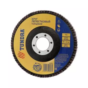 Круг лепестковый торцевой ТУНДРА, 11522 мм, Р40