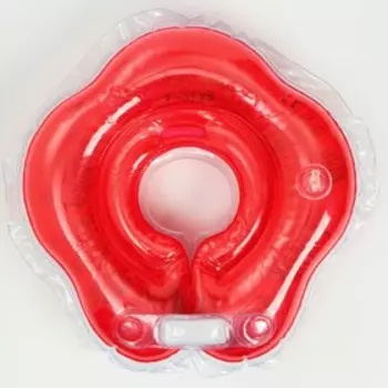 Круг на шею, полуцвет+ внутри погремушка, цвет красный