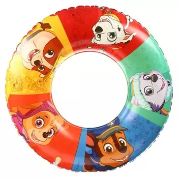 Круг надувной Щенячий патруль, для плавания, детский, 55 см., жёлтый