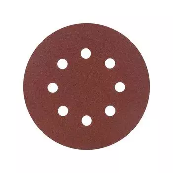 Круг шлифовальный PATRIOT на "липучке", 125 мм, Р80, 8 отверстий, 5 шт.