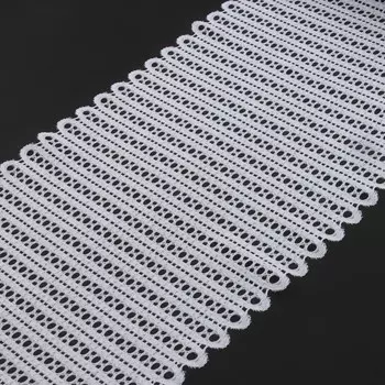 Кружевная эластичная ткань, 190 мм, 2.7±0.5 м, белая