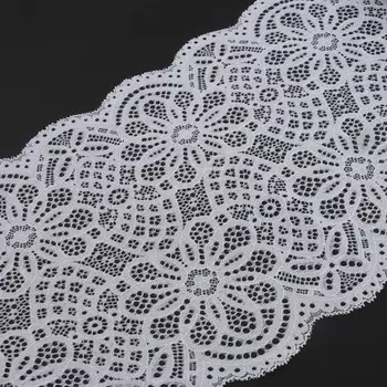 Кружевная эластичная ткань, 240 мм 2,7 ± 0,5 м, цвет белый