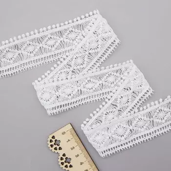 Кружево 40 мм/25 м (501 белый)