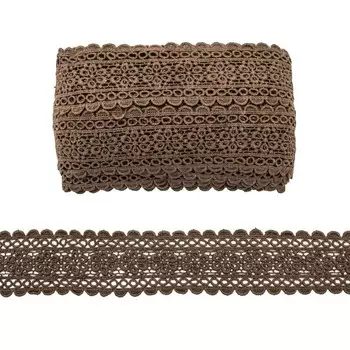Кружево 65 мм/13,71 м (495 коричневый)