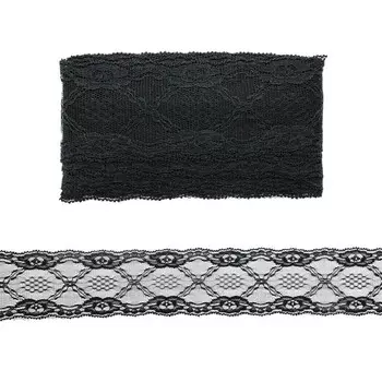 Кружево 6,8 см/13,71 м WL-84 (чёрный)