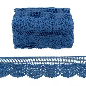 Кружево 80 мм/13,71 м (315 тёмно-синий)