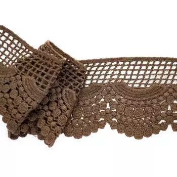 Кружево 80 мм/13,71 м (495 коричневый)