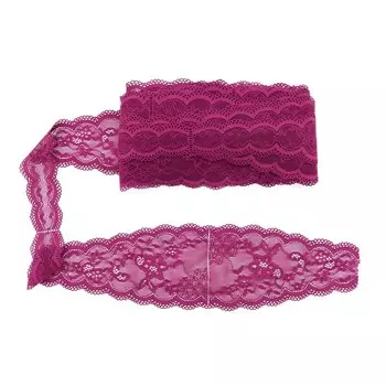 Кружево эластичное 10 см/10 м (бордовый)